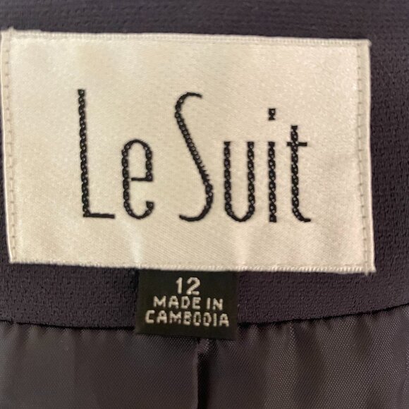LE SUIT DARK GREY SUIT WITH JACKET AND PANTS SIZE 12 - Picture 6 of 12